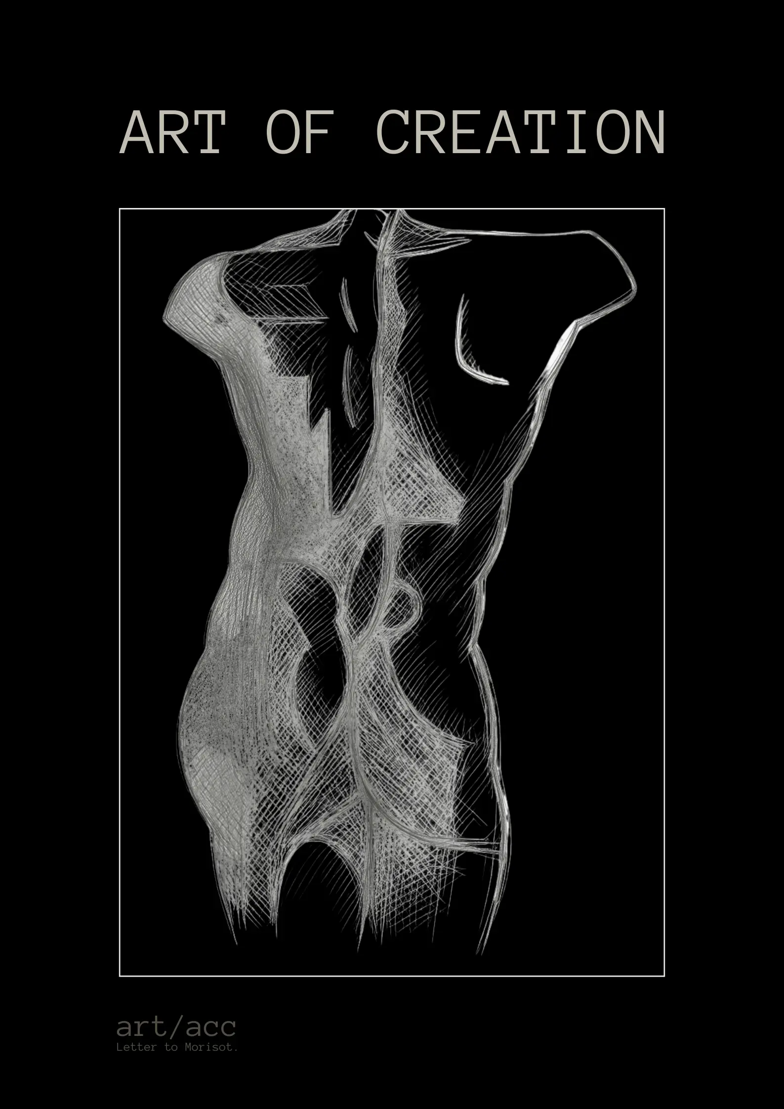 Art of Creation Fine Art Poster A2 Obsidian Edition - typography print v4