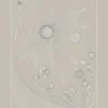 Discover the "Atom" v3 Alabaster conceptual fine art poster A2 from art/acc. Explore the collision of human biology, quantum mechanics, and raw minimalist line art.