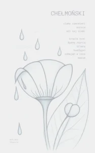 Printable art broadside illustration Chełmoński from Otwarcie poetry ebook