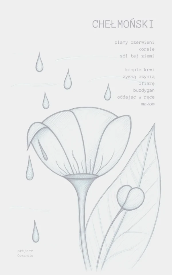 Printable art broadside illustration Chełmoński from Otwarcie poetry ebook