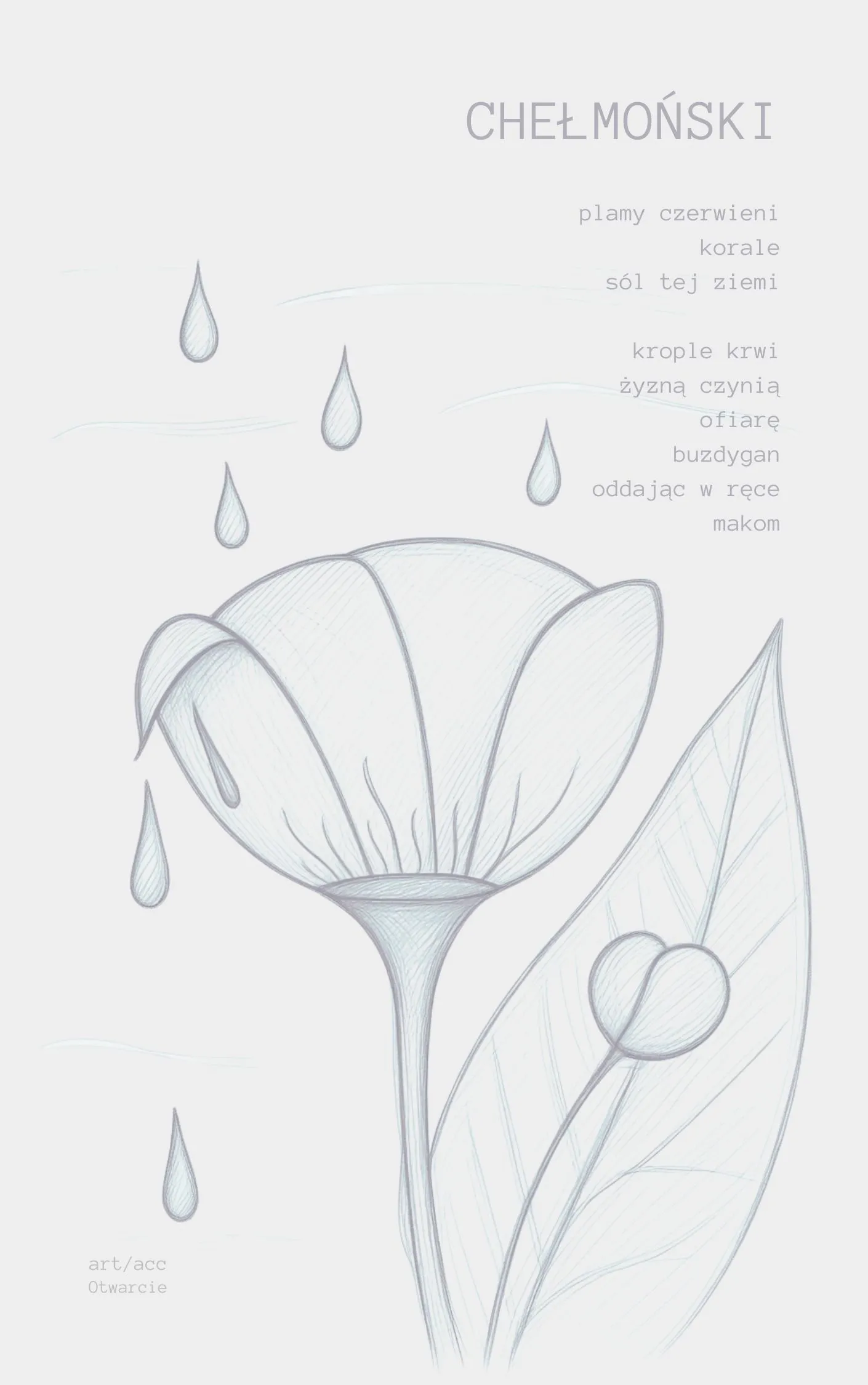 Printable art broadside illustration Chełmoński from Otwarcie poetry ebook