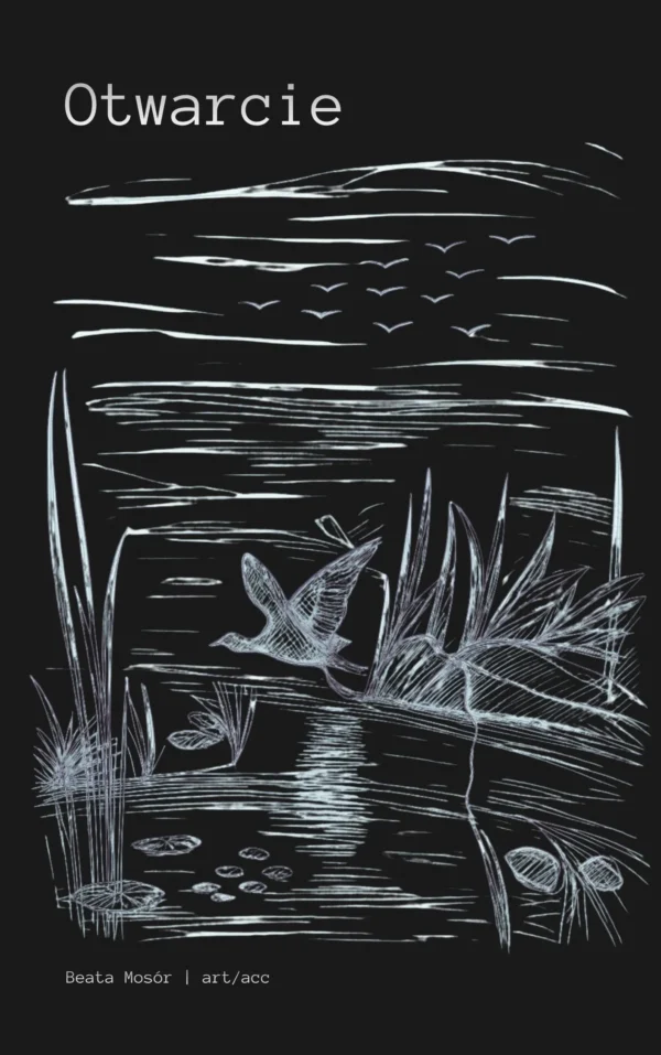 Otwarcie visual poetry ebook PDF cover art by Beata Mosor art/acc